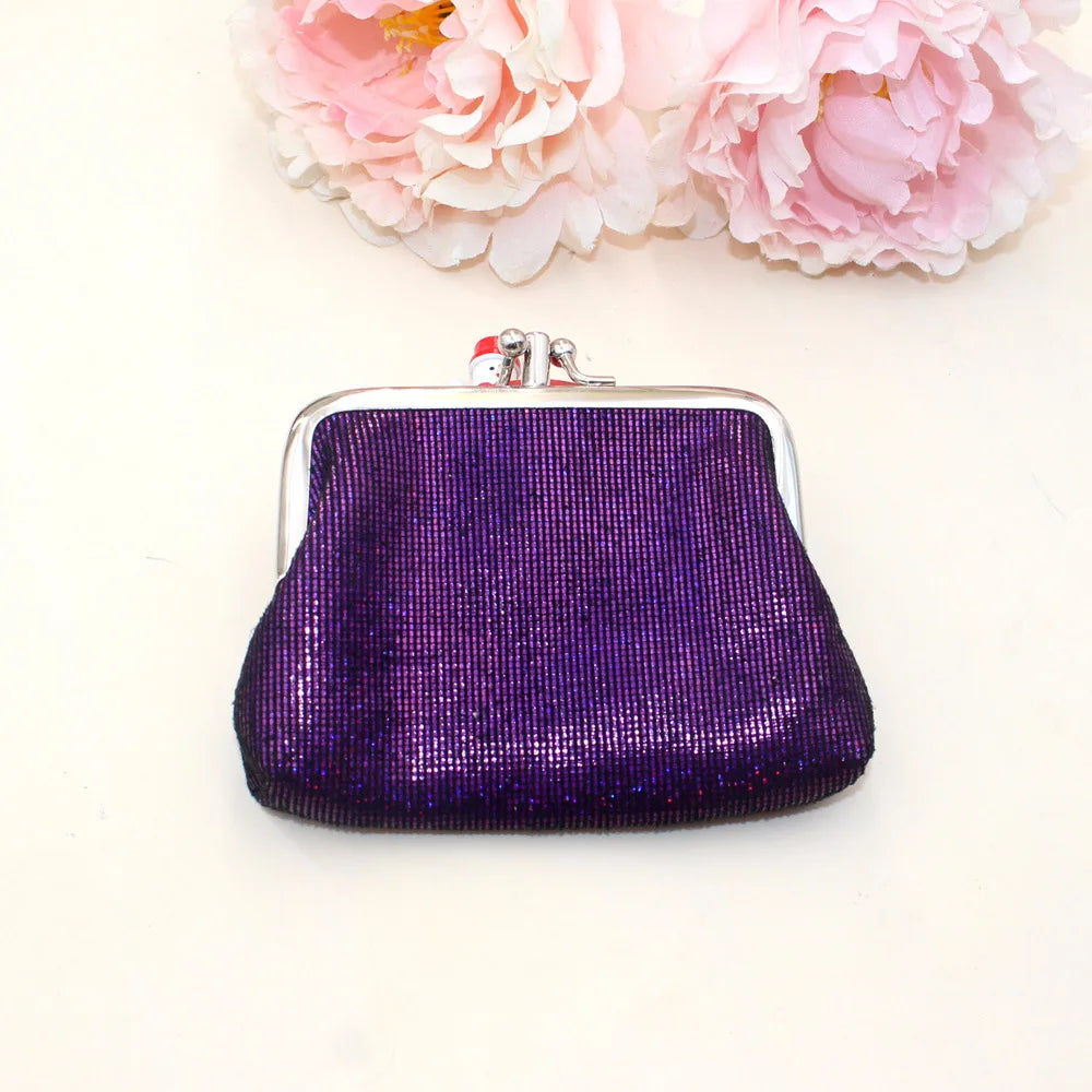 Women Coin Purse Retro Double Layer Pu Bright Grid Short Wallet New Arrival Ladies Girls Student Creative Mini Money Bag Handbag
