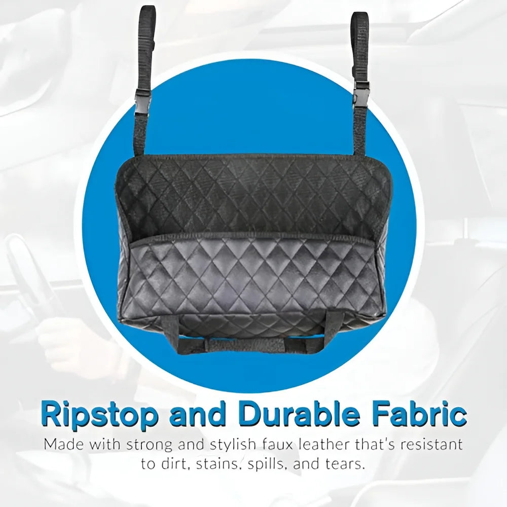 Purse Holder for Cars - Car Purse Handbag Holder between Seats - Auto Storage Accessories for Women Interior - Automotive Consoles and Organizers Net Pocket for Front Seat