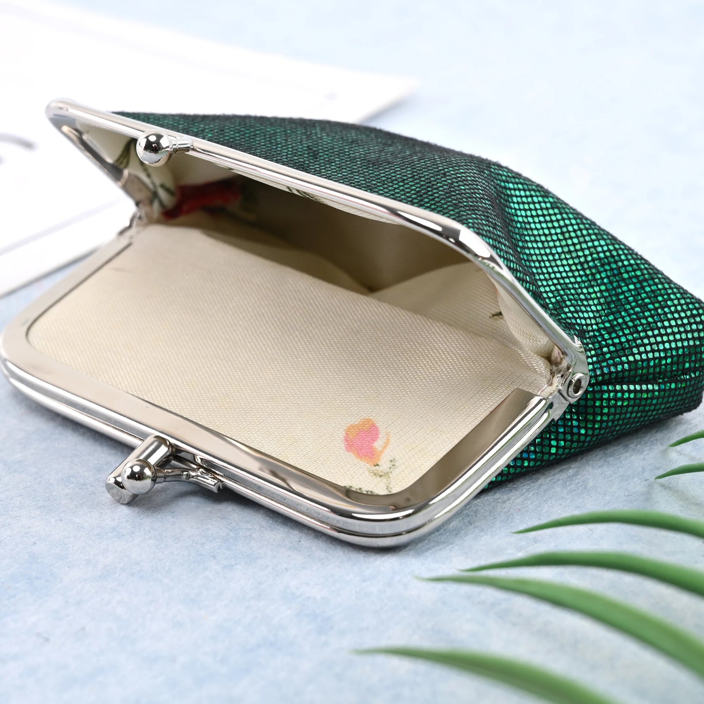 Women Coin Purse Retro Double Layer Pu Bright Grid Short Wallet New Arrival Ladies Girls Student Creative Mini Money Bag Handbag