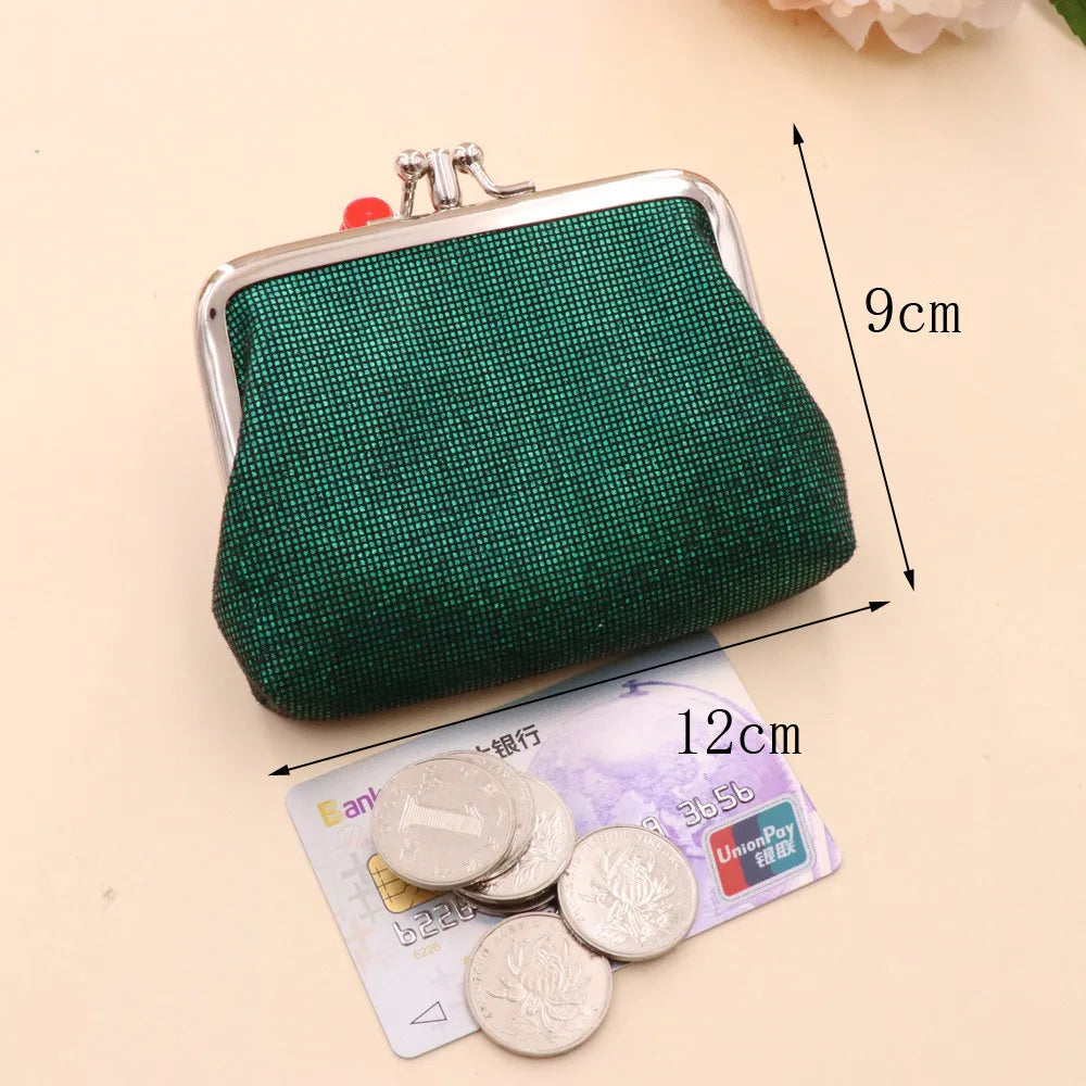Women Coin Purse Retro Double Layer Pu Bright Grid Short Wallet New Arrival Ladies Girls Student Creative Mini Money Bag Handbag