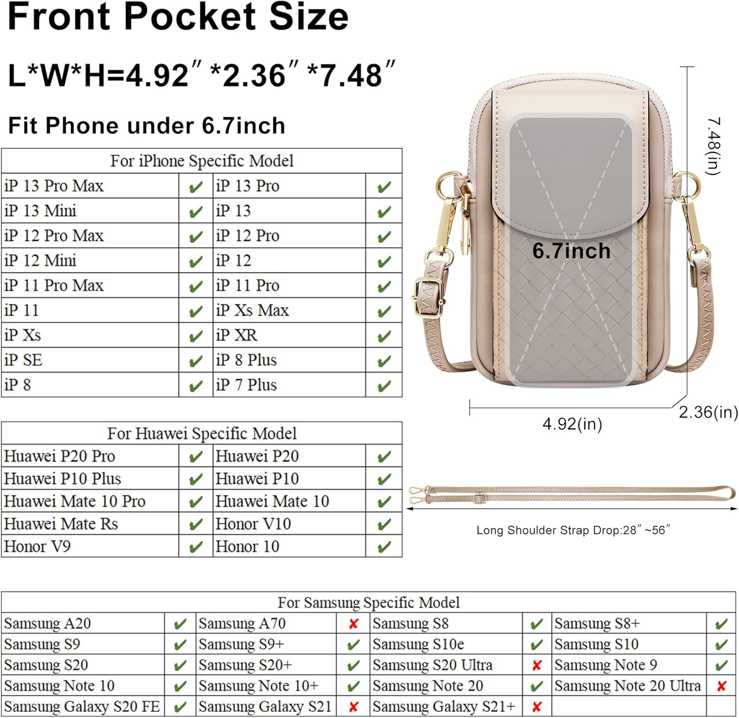Small Crossbody Phone Bags for Women Cell Phone Purse Wallet with Card Slots