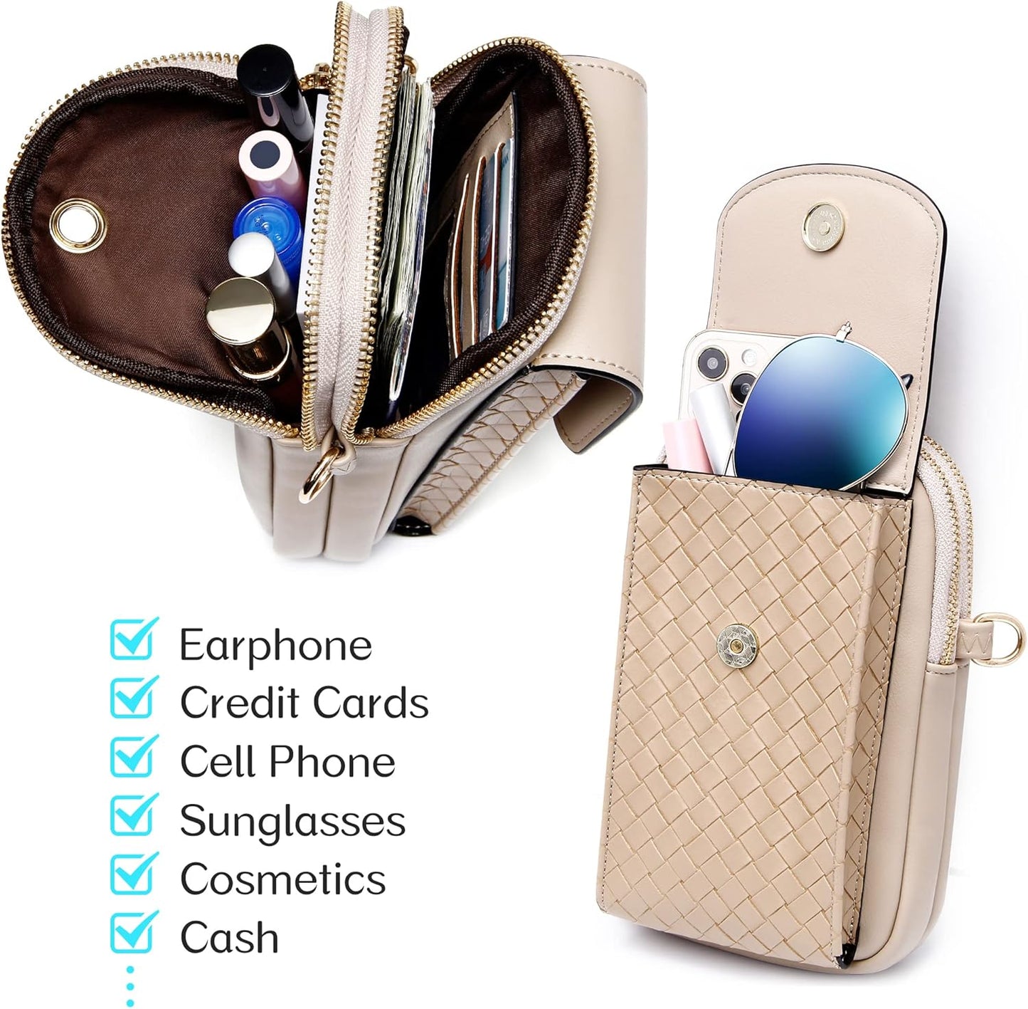 Small Crossbody Phone Bags for Women Cell Phone Purse Wallet with Card Slots