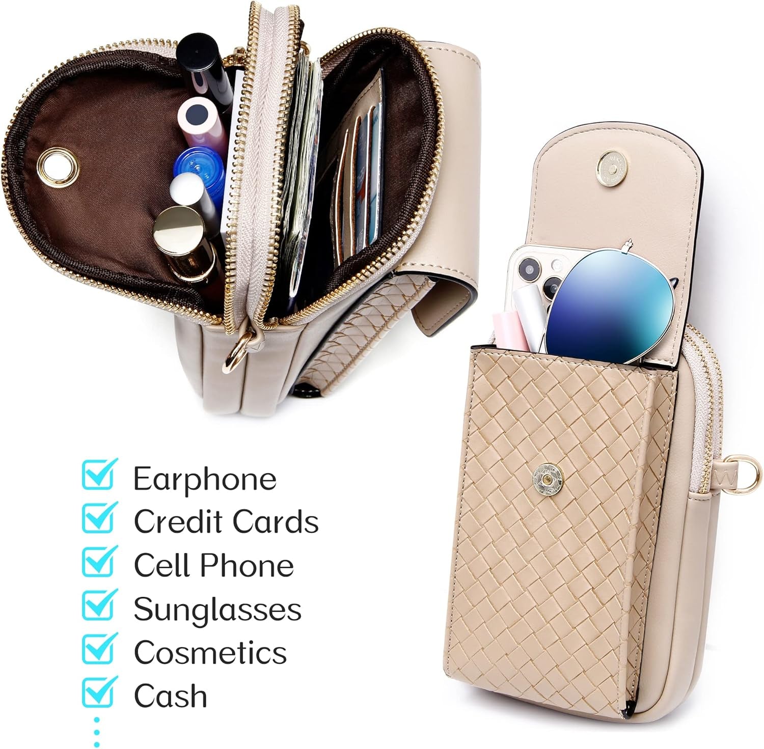 Small Crossbody Phone Bags for Women Cell Phone Purse Wallet with Card Slots