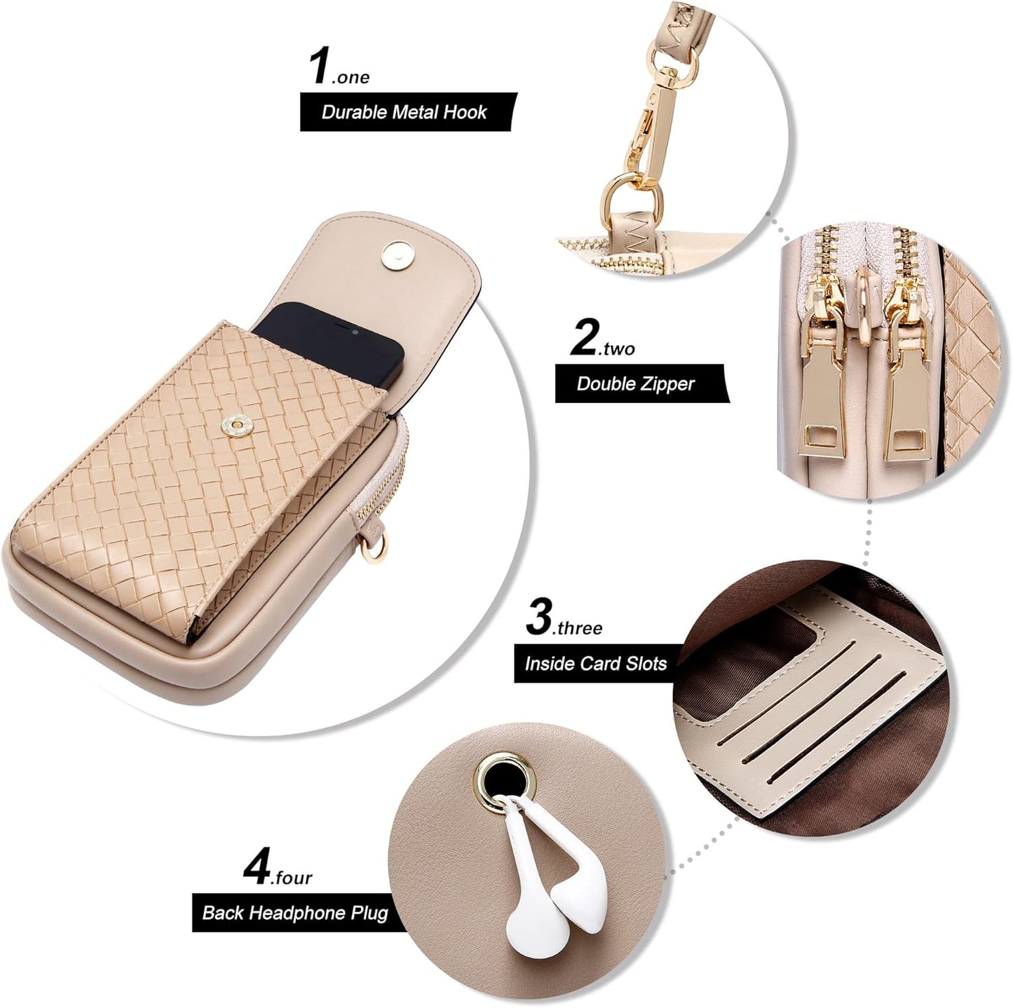 Small Crossbody Phone Bags for Women Cell Phone Purse Wallet with Card Slots